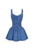 Lilith Mineral Washed Ribbed Cotton Corset Dress